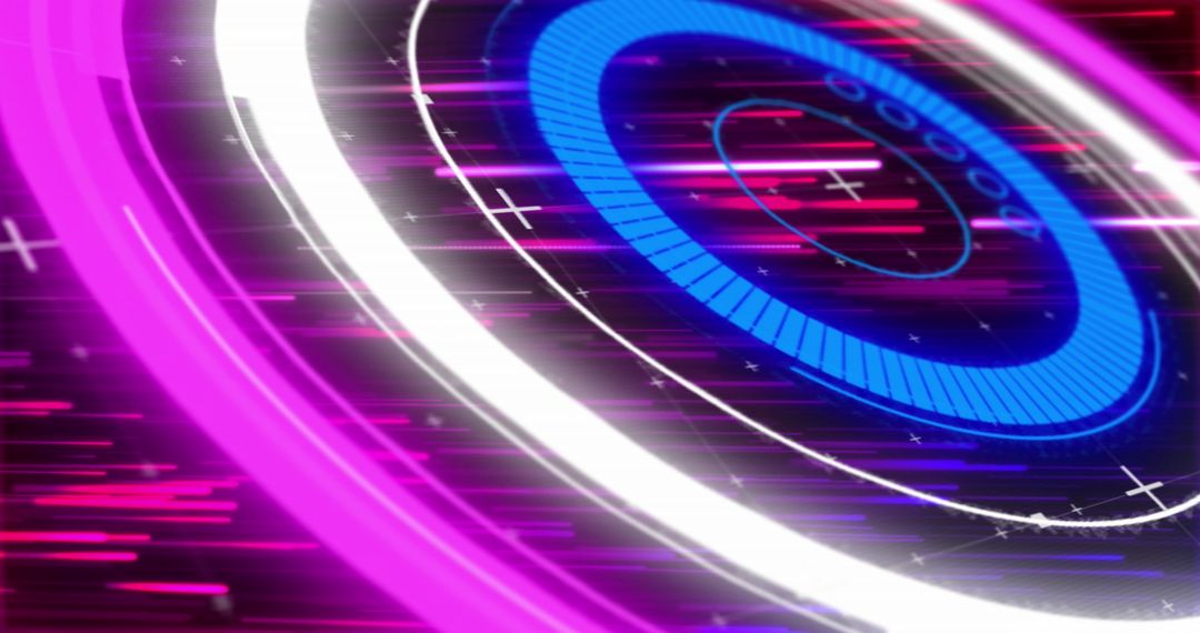 Futuristic Neon Lighting Digital Cyber Pattern