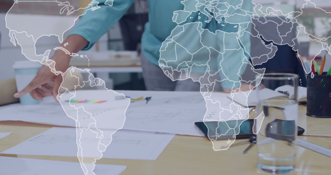 Global Business Planning in Modern Office Setting