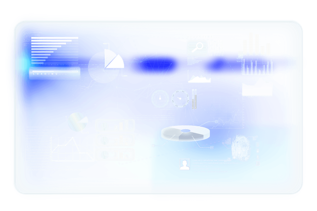 Transparent Futuristic Digital Interface Dashboard Design