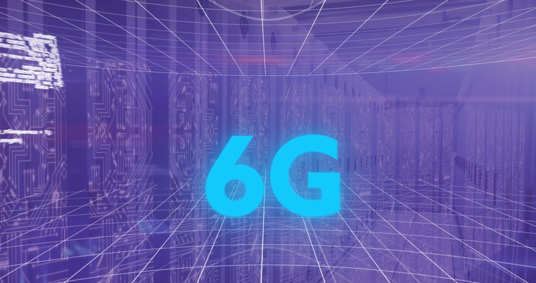 6G Technology Concept in a Digital Server Room