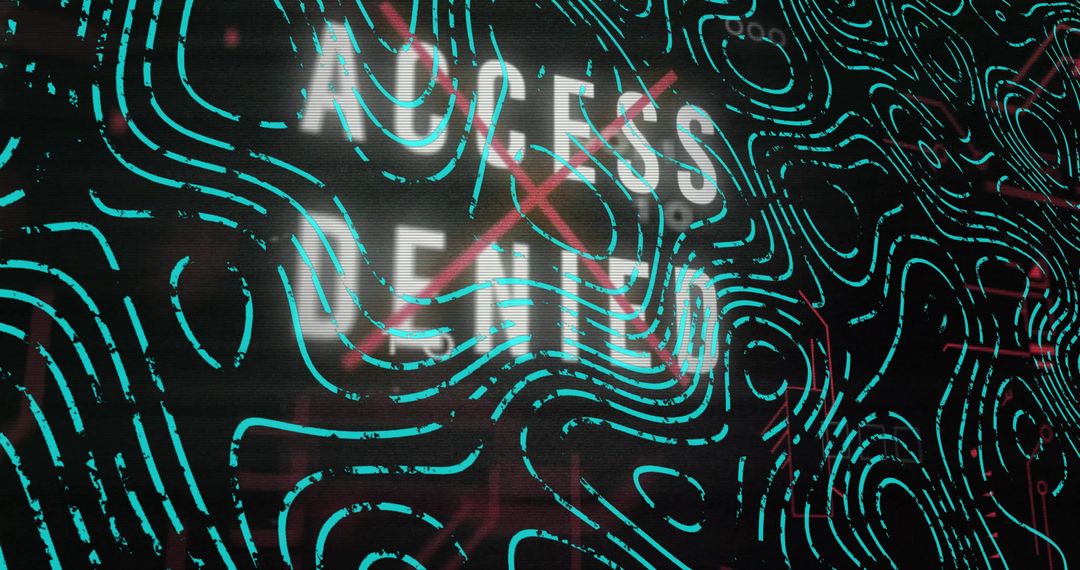 Futuristic Cybersecurity Warning Screen Red Tendrils