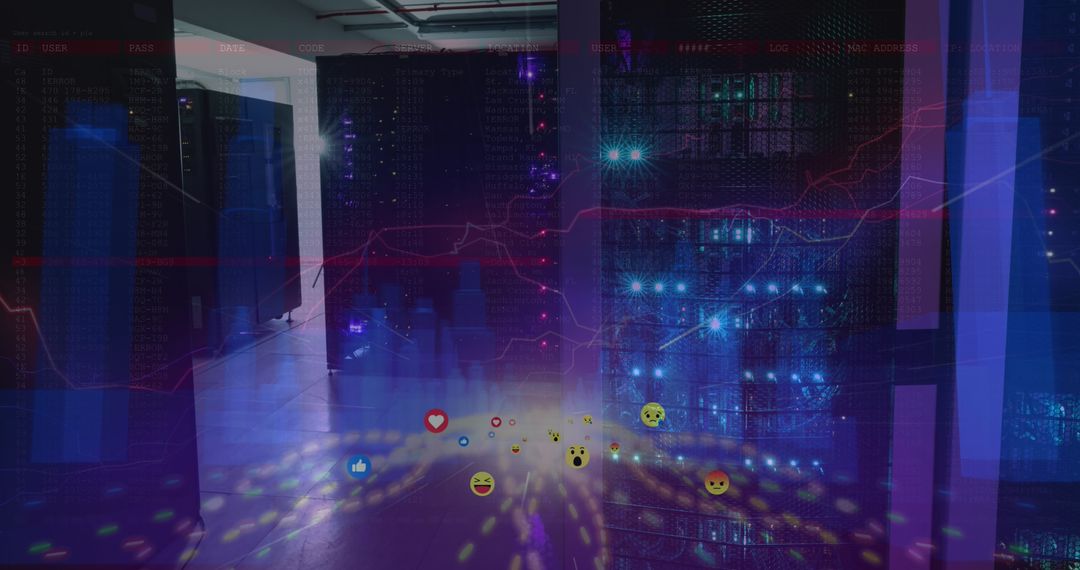 Digital Interface and Data Processing Conceptual Overlay