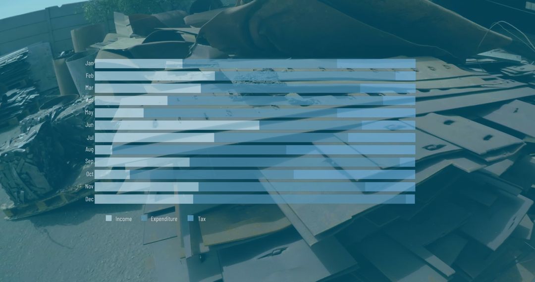 Data Analysis Concept Overlaying Industrial Waste Site