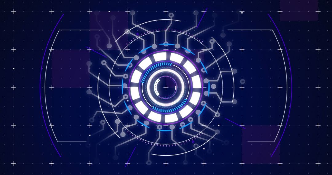 Futuristic Technology Interface with Digital Elements