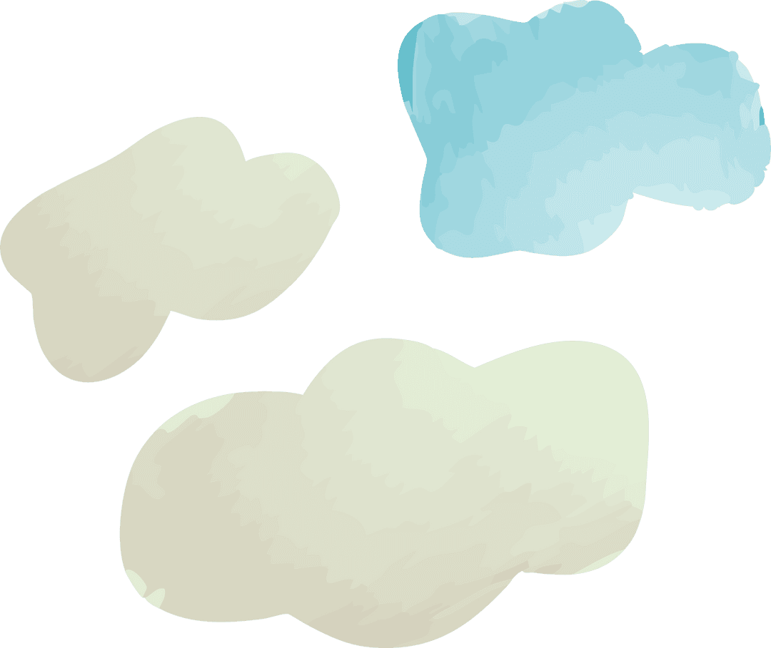 Watercolor Clouds with Transparent Background for Serenity