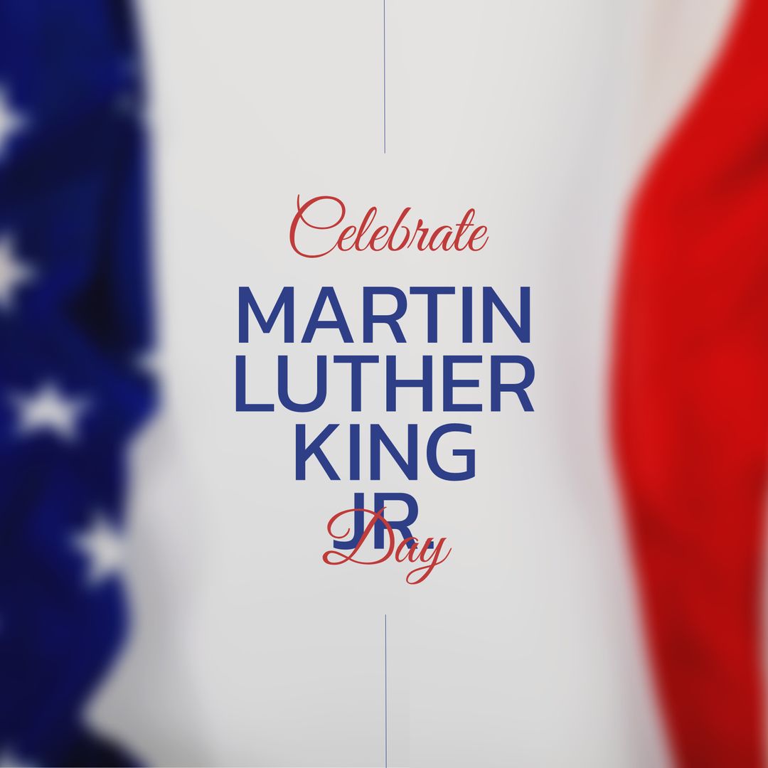 Celebrate Martin Luther King Jr. Day with American Flag Background