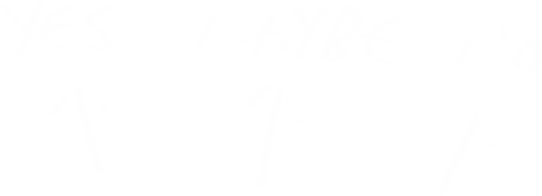 Transparent Vector Arrows with Yes No Maybe Options