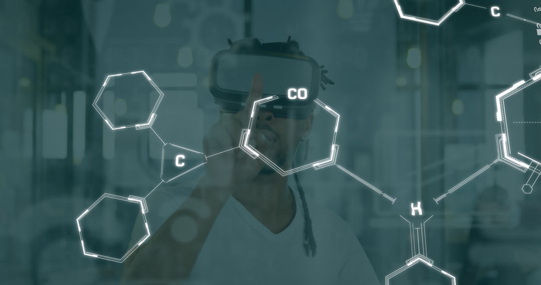 Innovative Scientist Using Virtual Reality for Chemical Research - Free Images, Stock Photos and Pictures on Pikwizard.com