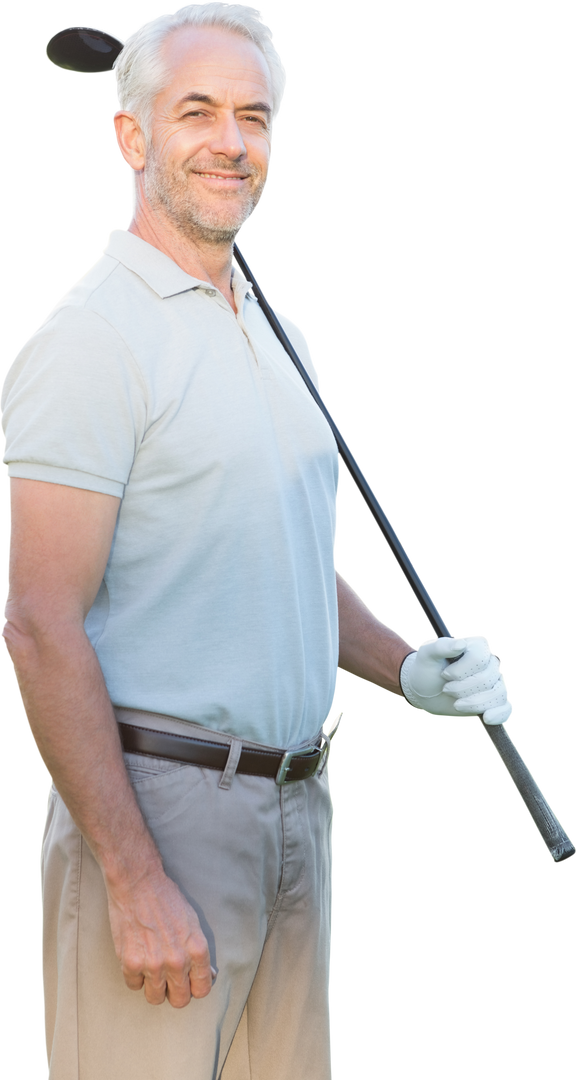 Happy Caucasian Male Golf Player on Transparent Background - Download Free Stock Images Pikwizard.com