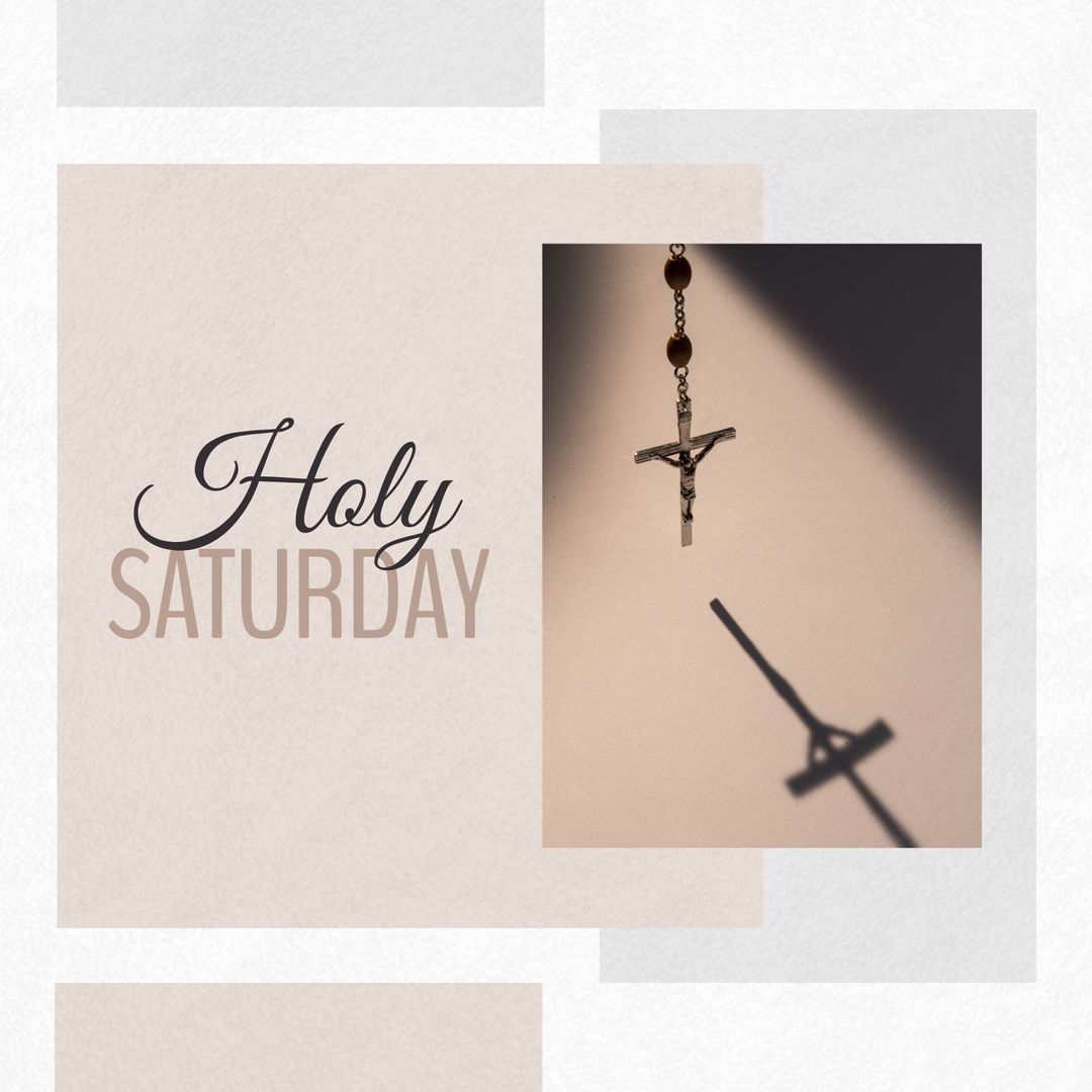 Holy Saturday Rosary with Crucifix and Shadows