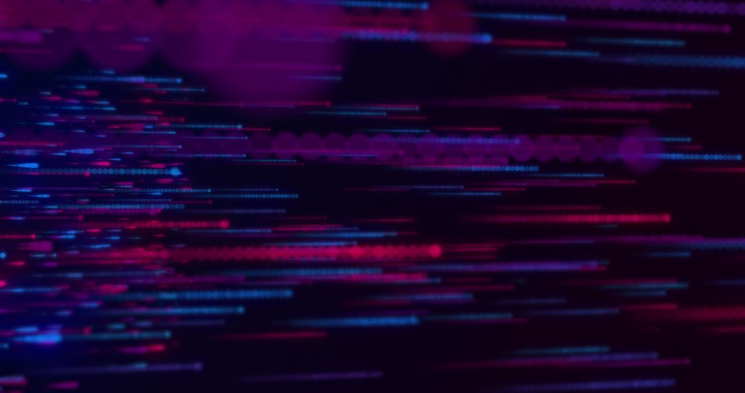 Dynamic Red and Blue Dotted Lines on Black Background