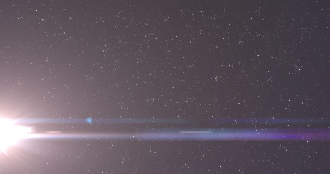 Starlit Sky Digital Interface Concept with Lens Flare