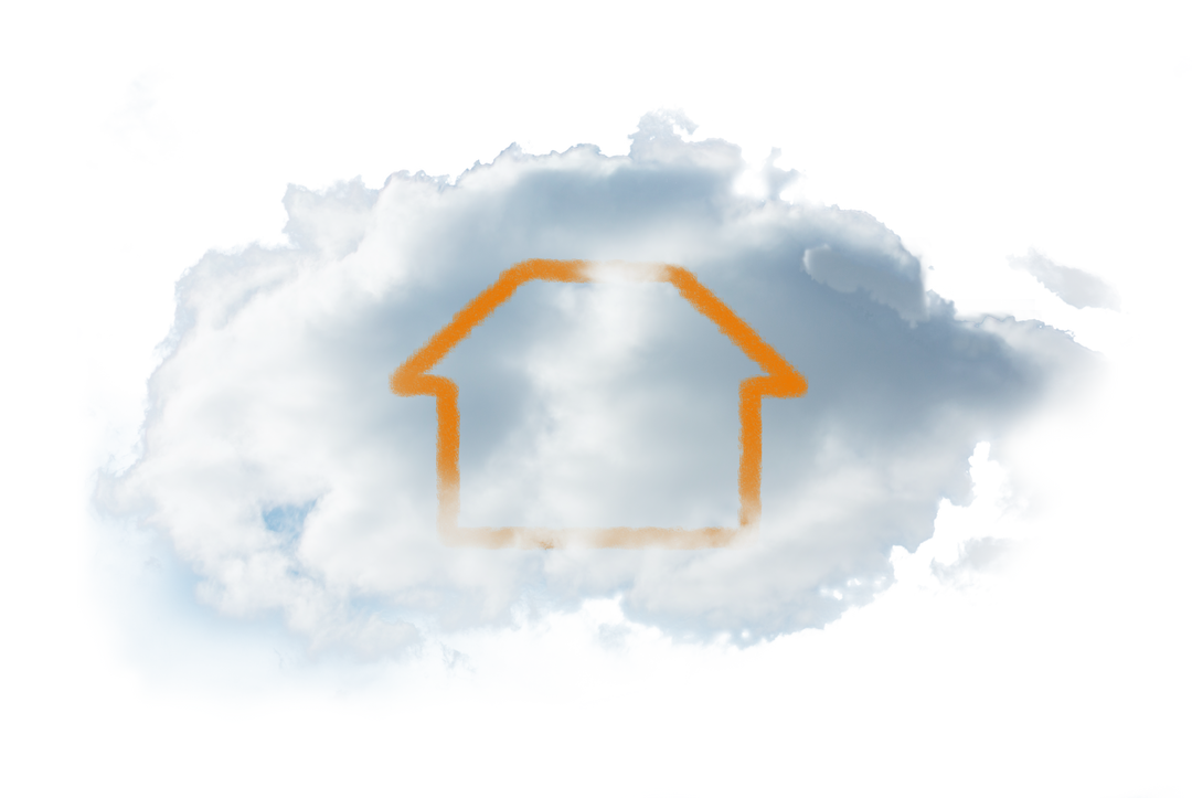 Vector of Cloud with House Symbol, Isolated on Transparent Background - Download Free Stock Images Pikwizard.com