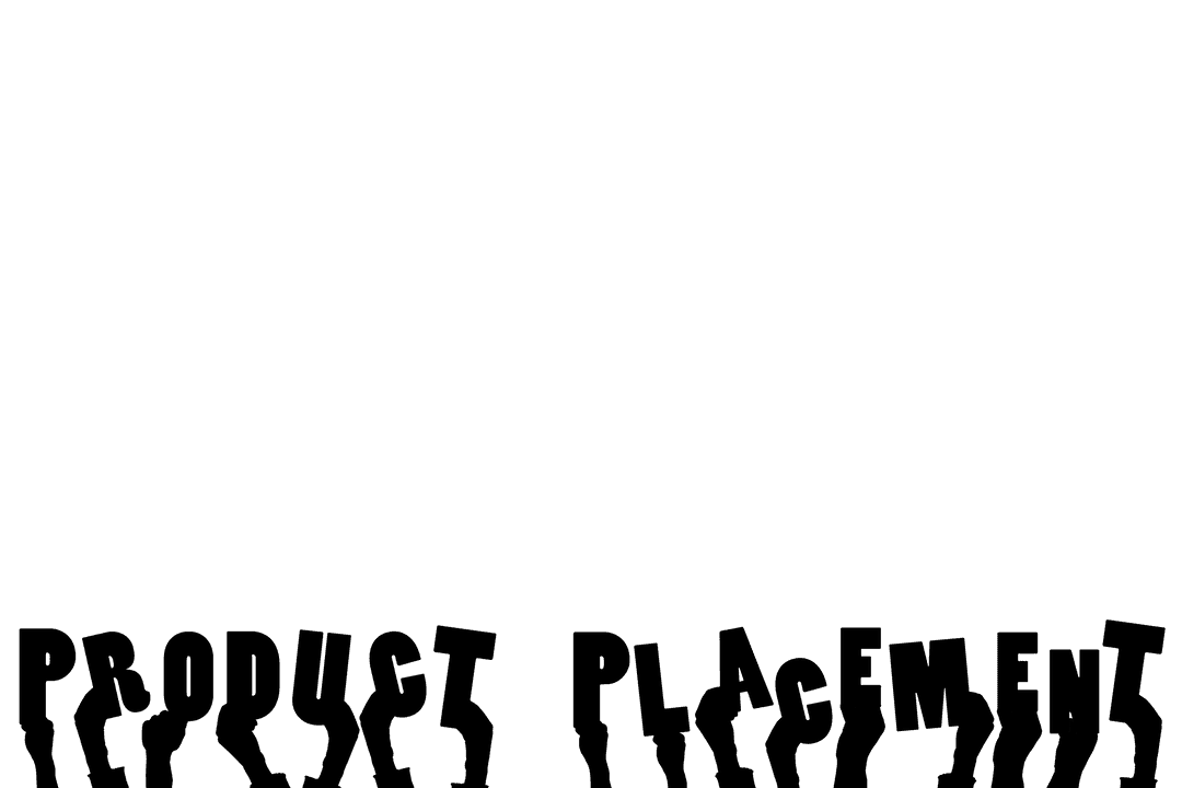 Silhouette Hands with Product Placement Text Design Transparent