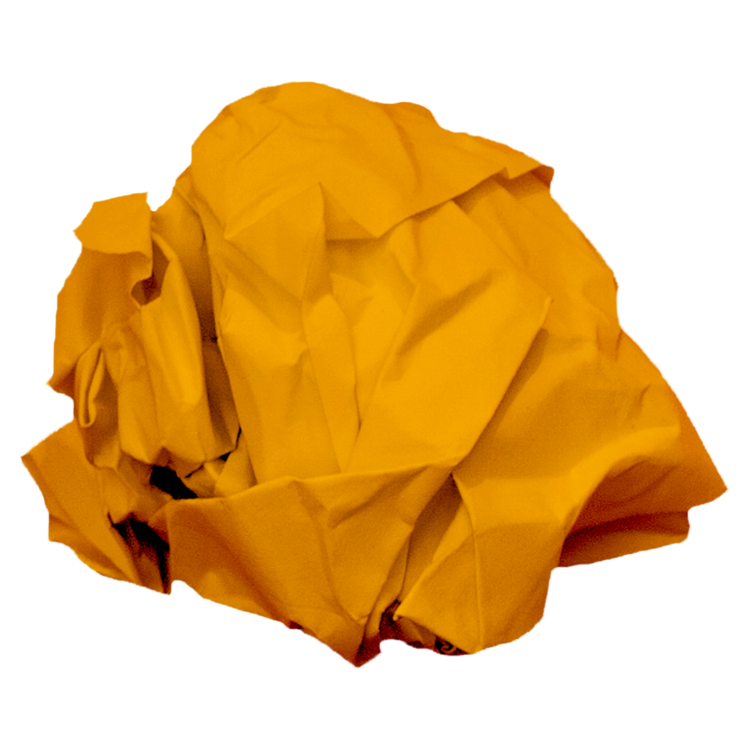 Close-up Transparent Yellow Crumpled Paper with Isolated White Background - Download Free Stock Images Pikwizard.com