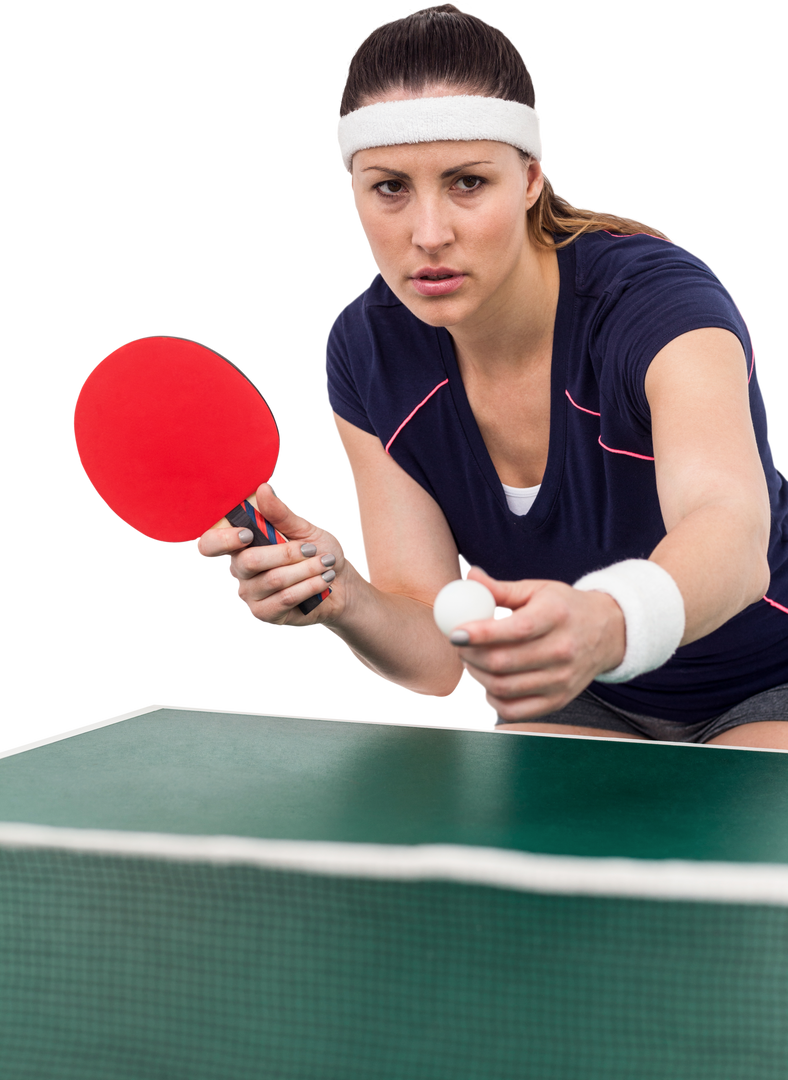 Female Athlete Playing Table Tennis Transparent Background - Download Free Stock Images Pikwizard.com