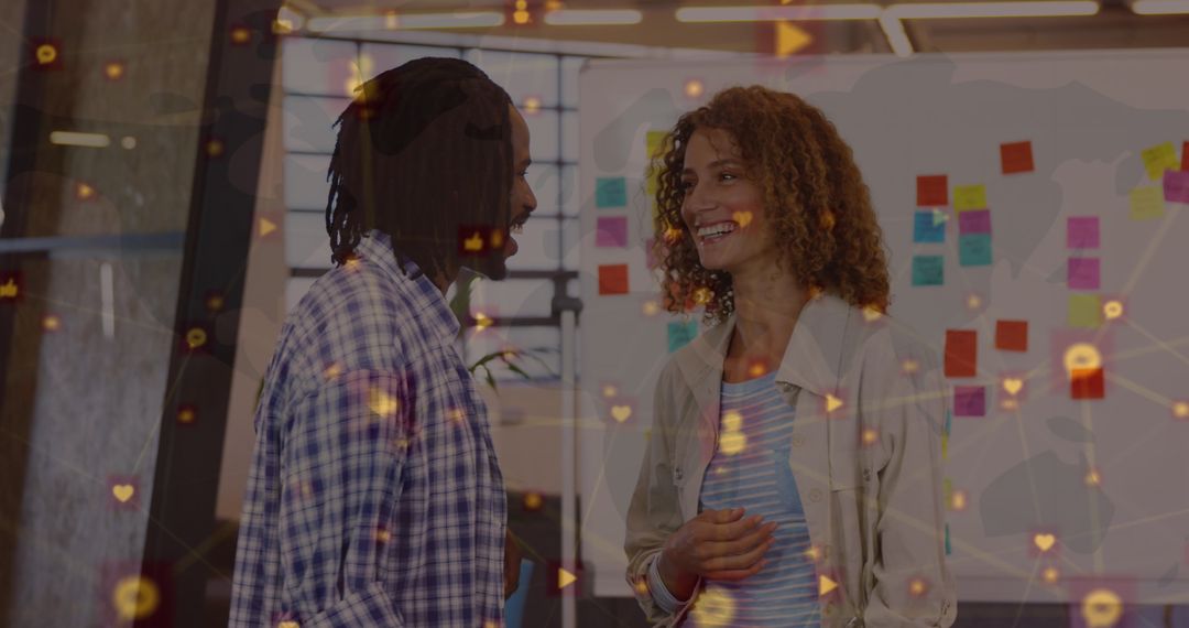 Business Discussion Amidst Digital Financial Concepts