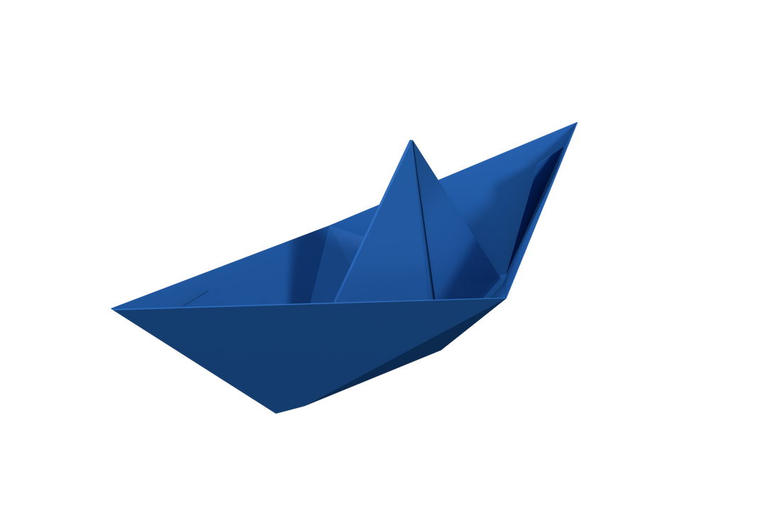 Blue Paper Boat on Transparent Background, Journey and Craft Icon - Download Free Stock Images Pikwizard.com