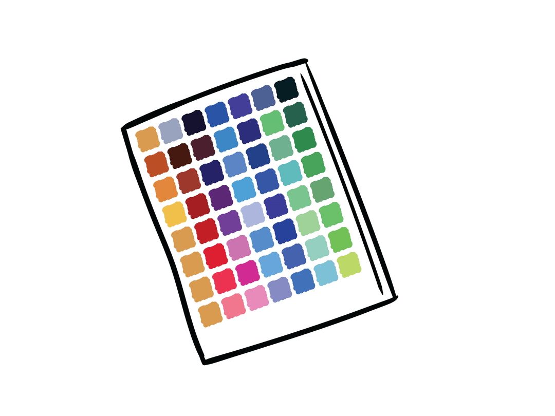 Transparent Color Palette with Diverse Hue Selection