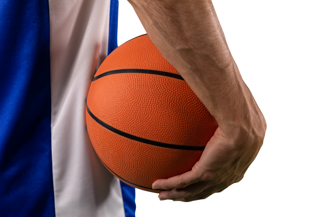 Caucasian Male Basketball Player Holding Ball on Transparent Background - Download Free Stock Images Pikwizard.com