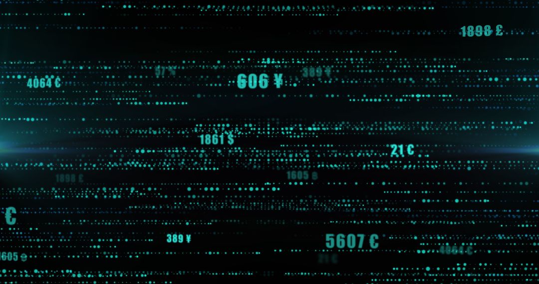 Futuristic Digital Data Display with Numeric Code Patterns - Free Images, Stock Photos and Pictures on Pikwizard.com