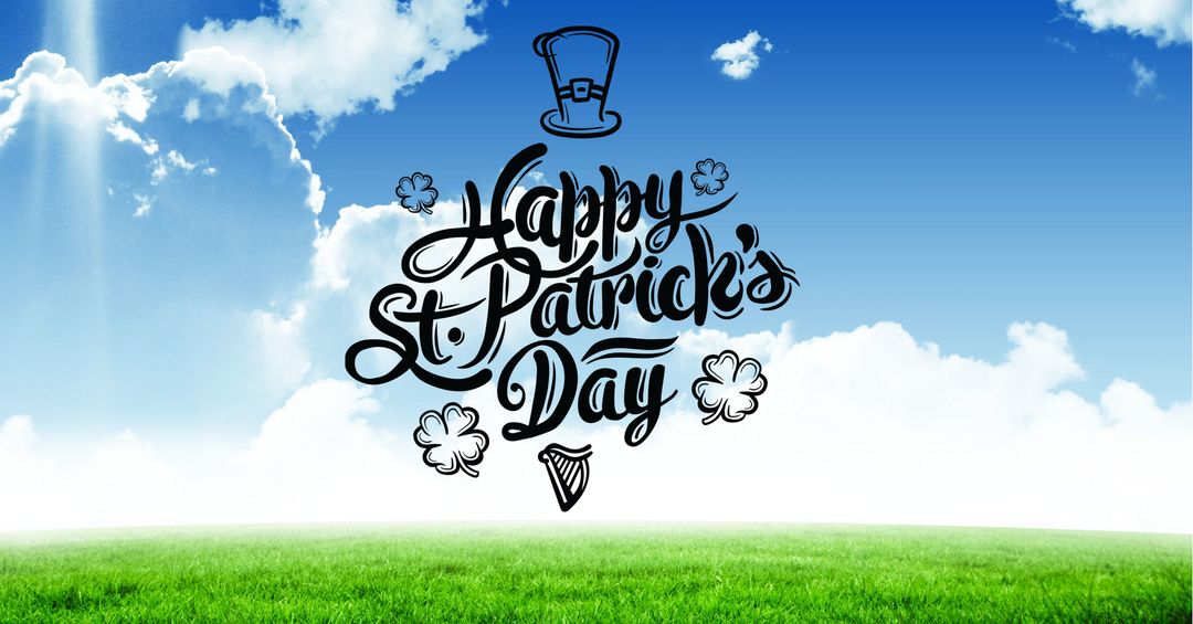 Happy St. Patrick's Day Artwork in Nature Setting