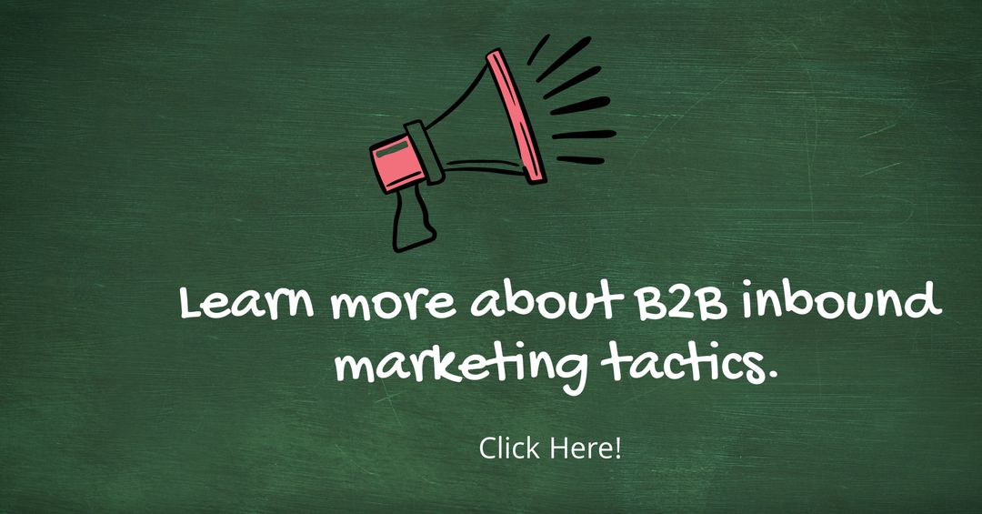 Chalkboard Call to Action for B2B Inbound Marketing Learning