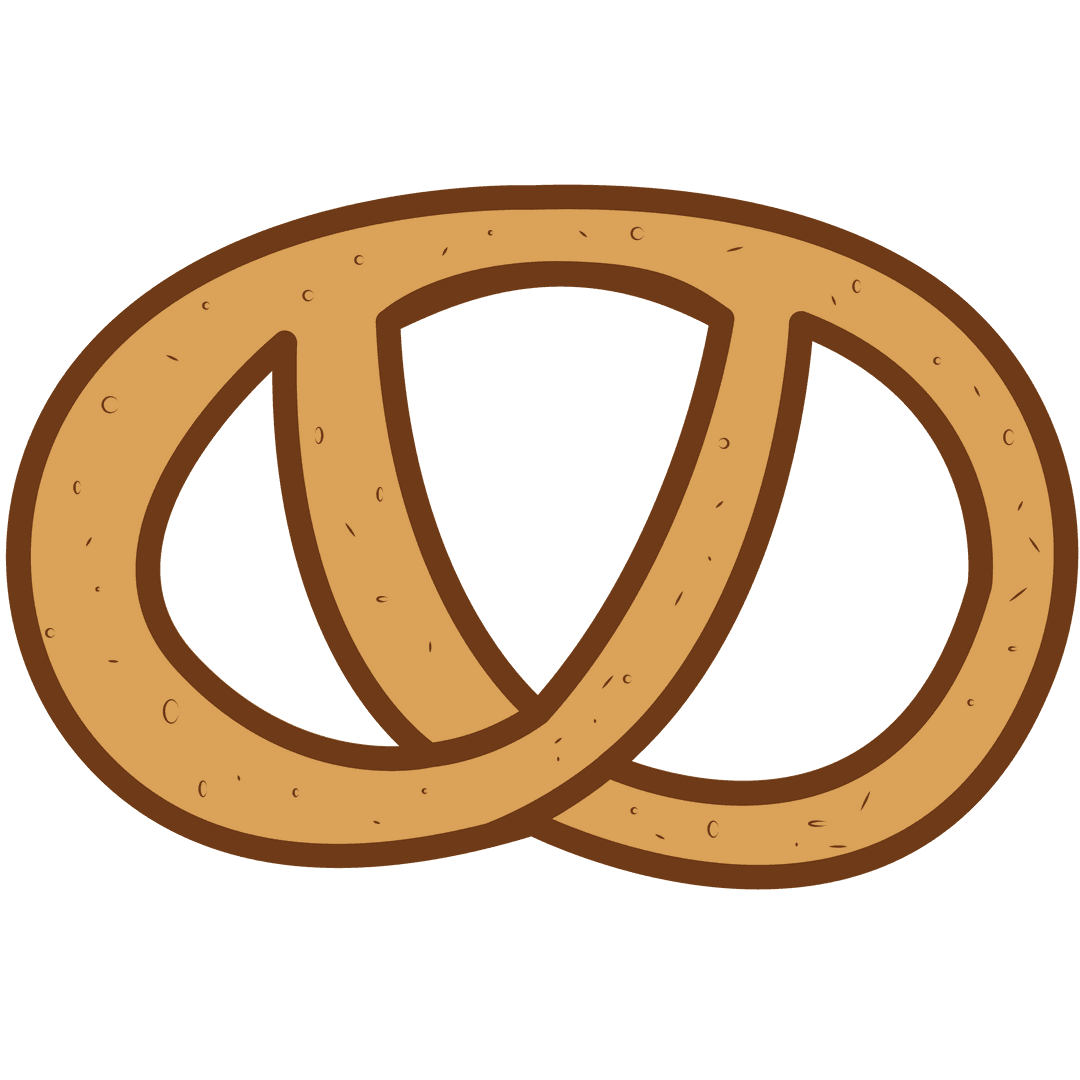 Transparent Vector Illustration of Pretzel Snack