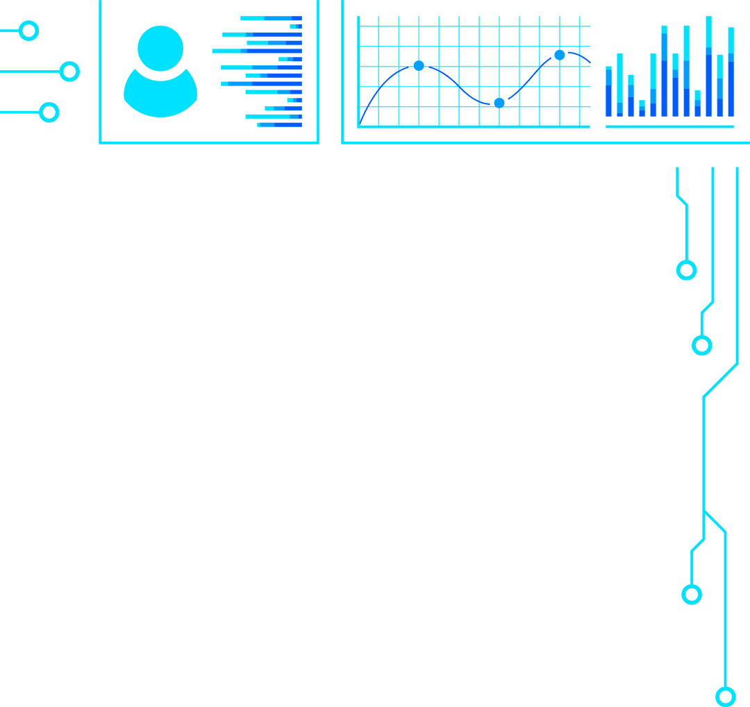 transparent interface with charts and circuitry elements - Download Free Stock Images Pikwizard.com