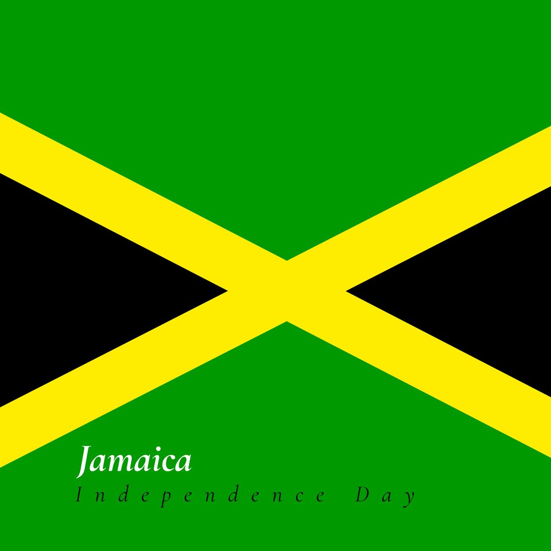 Jamaica Independence Day Celebration Concept with National Flag