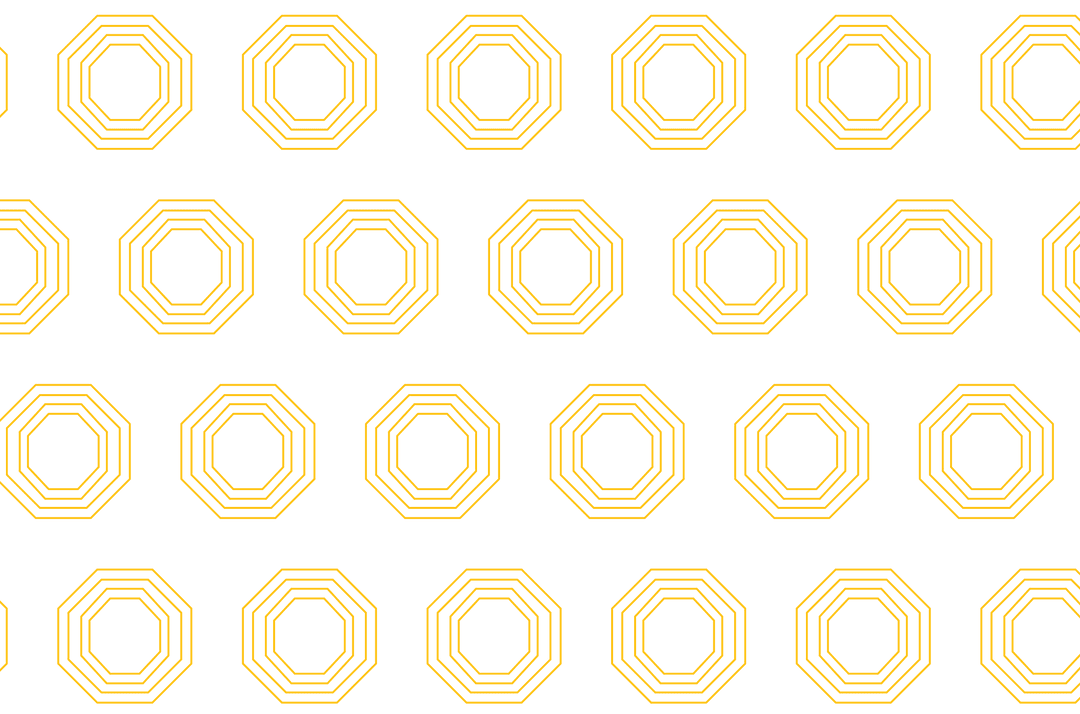 Transparent hexagonal yellow pattern on transparent background