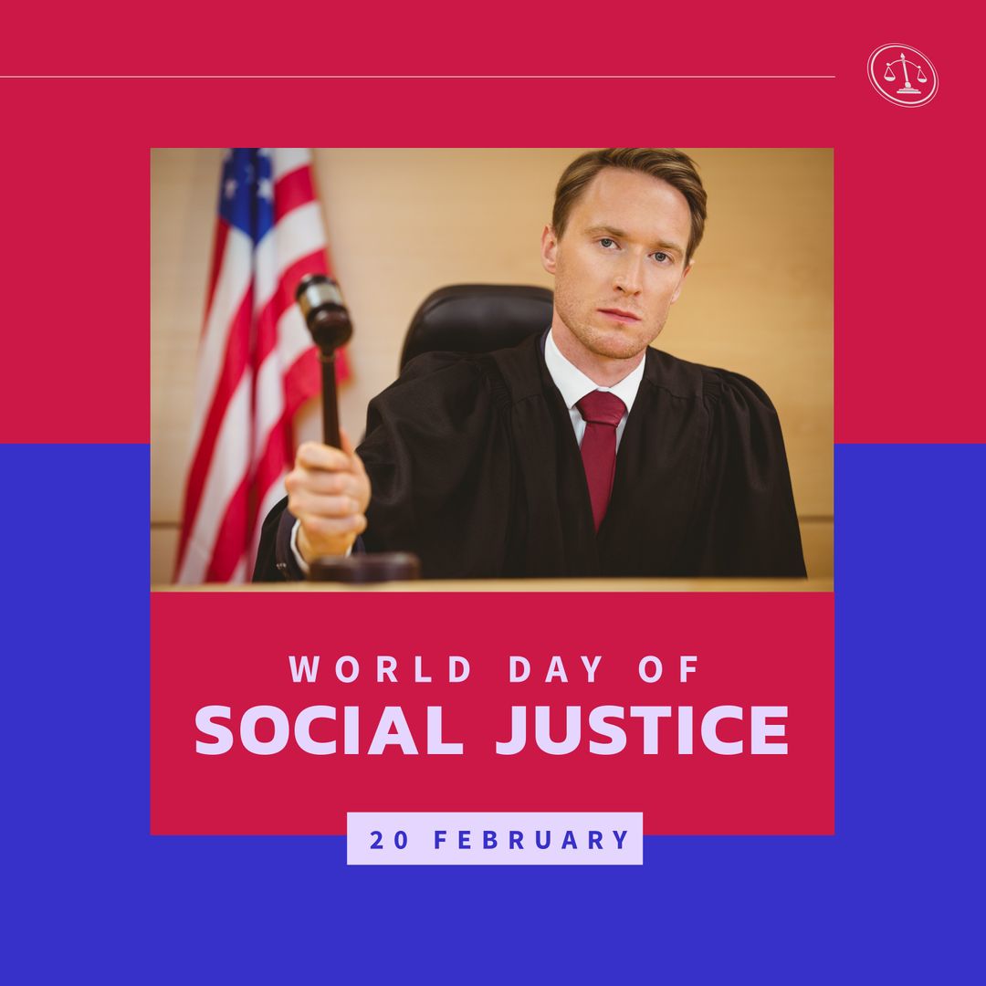 Judge Holding Gavel with Focus on World Day of Social Justice