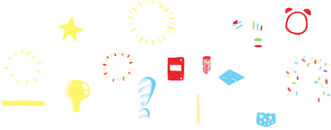 Transparent Sketch of Back to School Elements with Various Icons