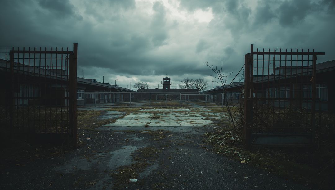 Abandoned Prison Die-Cast Sunlight Foreboding Atmosphere