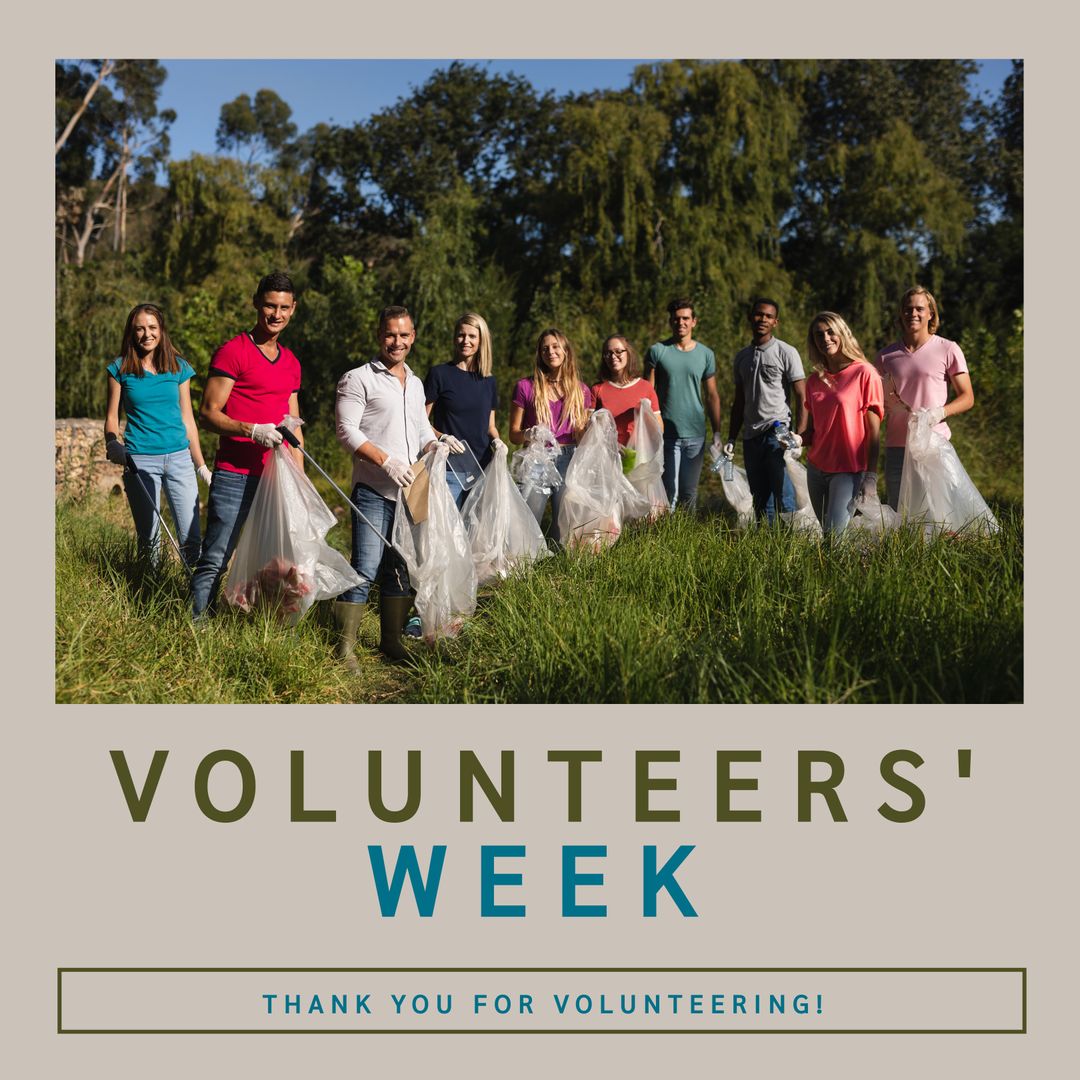 Diverse Group Participating in Environmental Cleanup