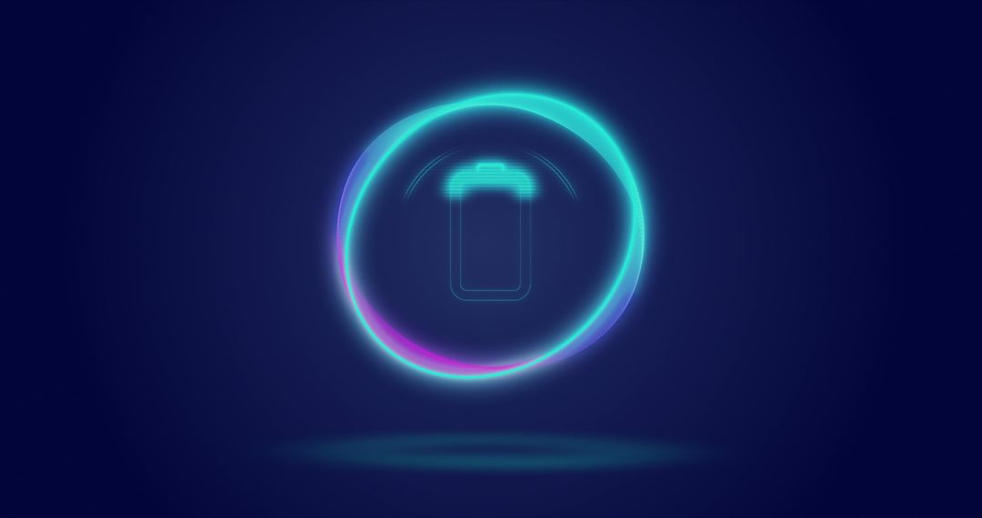 Abstract Digital Battery Charging Concept in Futuristic Style