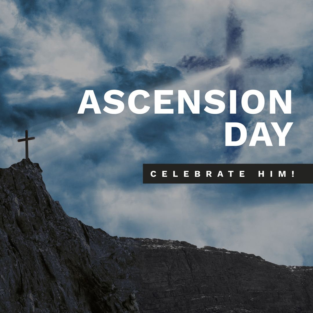 Ascension Day Celebration with Cross on Mountain
