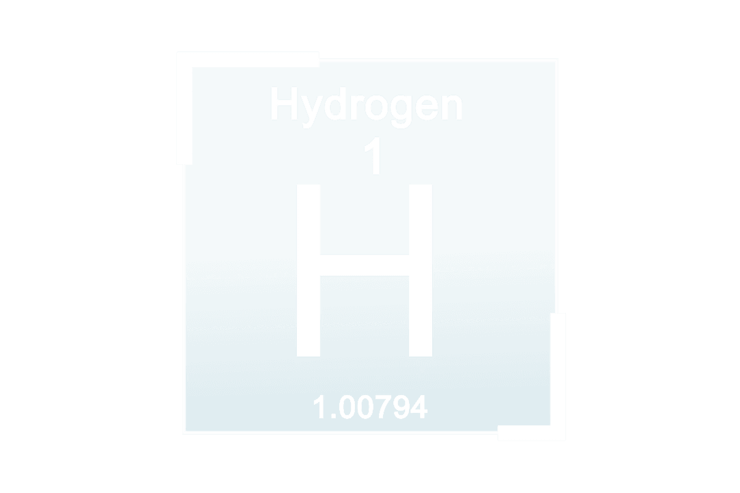Transparent Hydrogen Element Symbol Digital Illustration