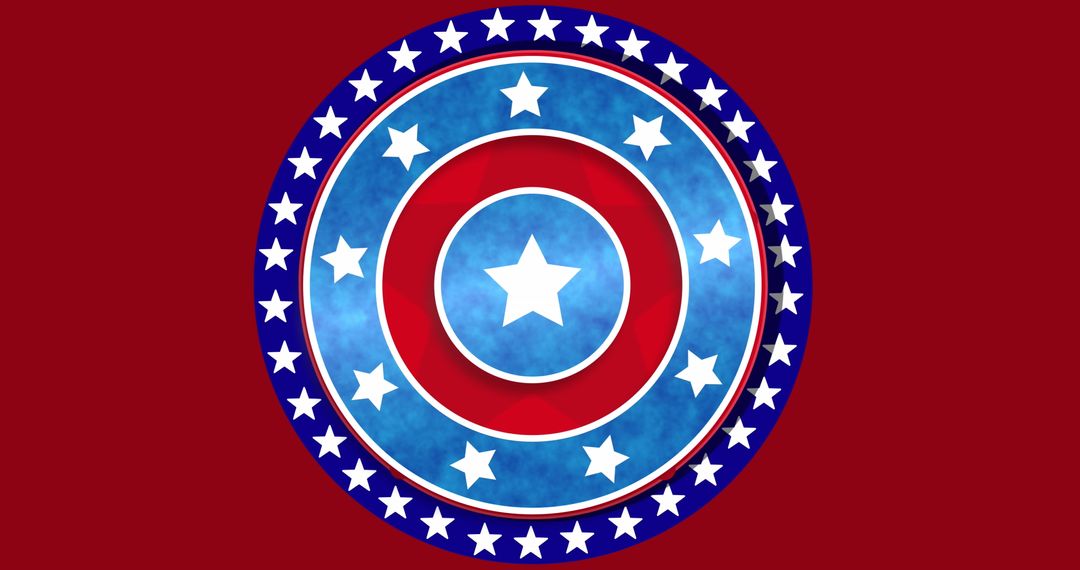 USA Inspired Star and Circle Pattern Design