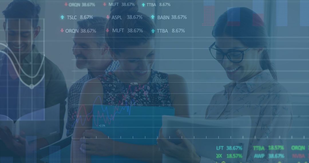 Diverse Team Analyzing Data with Financial Graphs - Free Images, Stock Photos and Pictures on Pikwizard.com