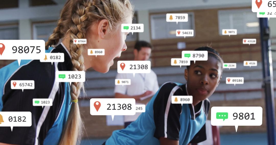 Athletes Reviewing Digital Analytics for Performance Enhancement