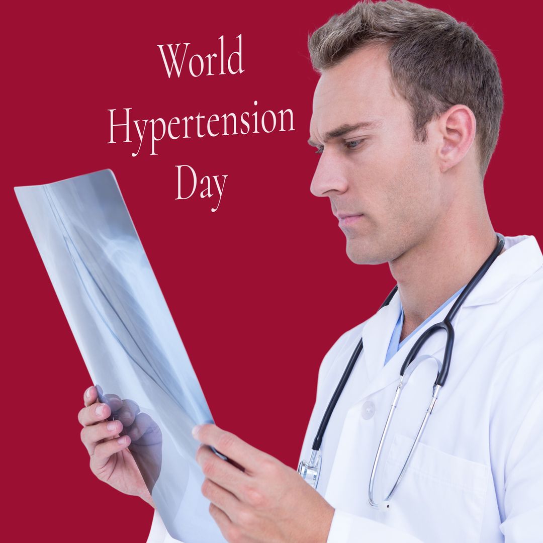 World Hypertension Day Medical Awareness Doctor Reviewing X-ray - Download Free Stock Templates Pikwizard.com