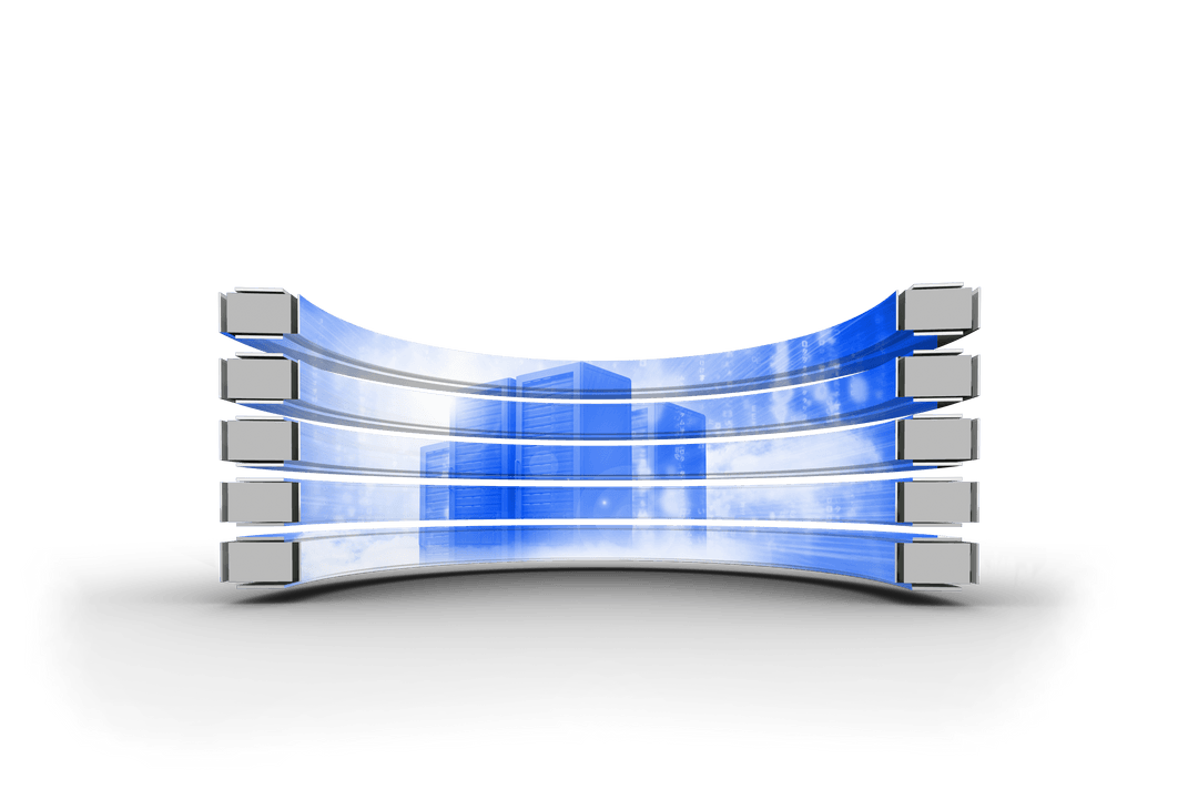 Transparent Server Tower with Digital Abstract Screen - Download Free Stock Images Pikwizard.com