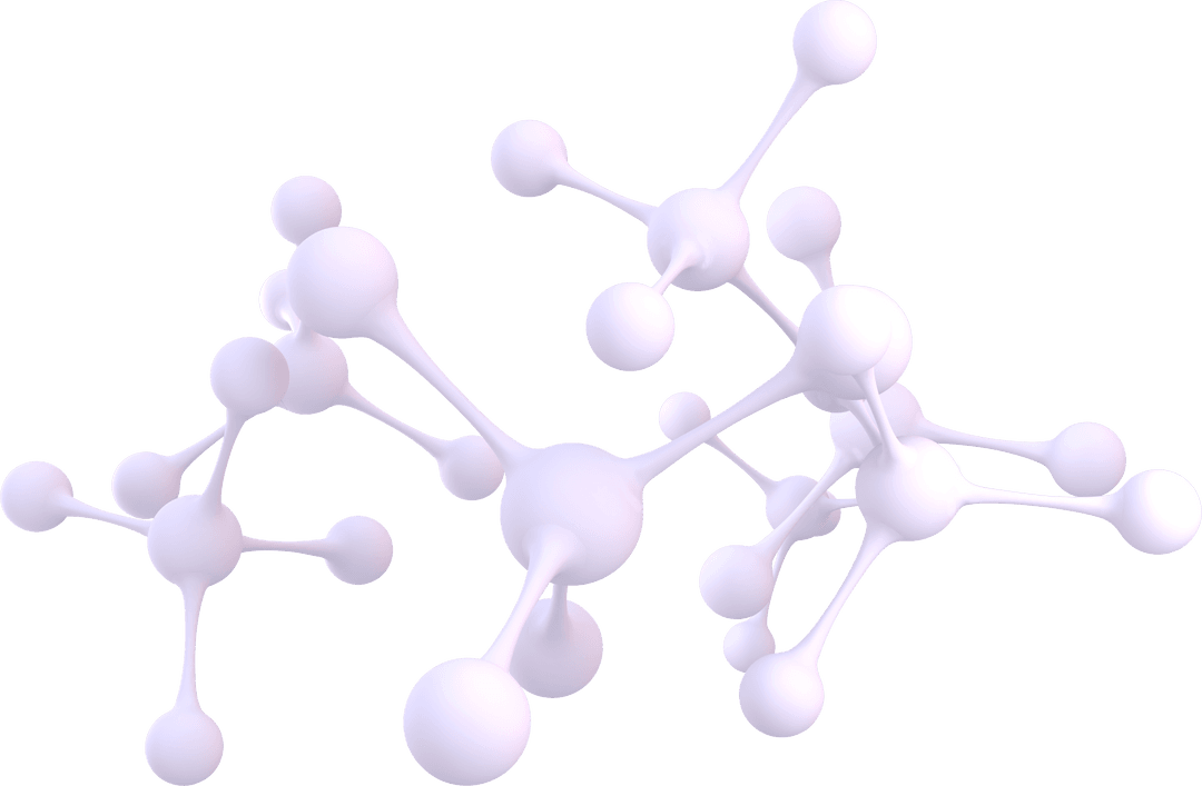 Transparent Abstract Molecular Structure Model