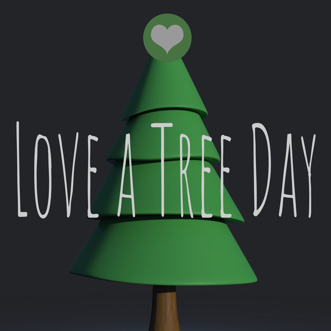 Stylized Tree Graphic for Love a Tree Day Celebration