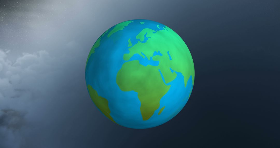 3d animated rotating earth with zooming neural networks