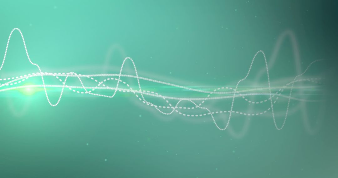 Neon Network Connections Abstract on Green Background