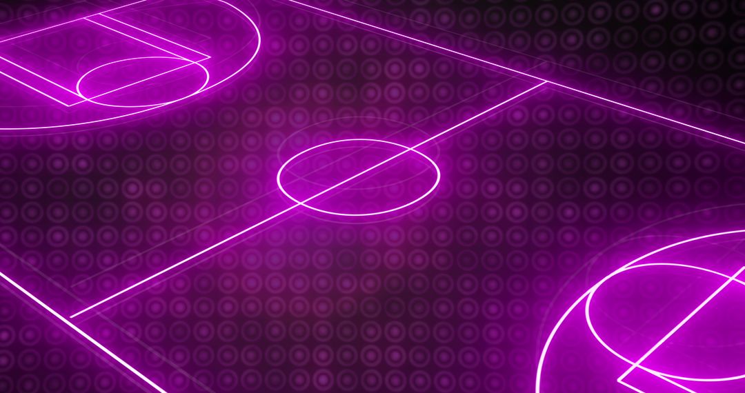 Futuristic Neon Sports Arena Concept with Digital Effects