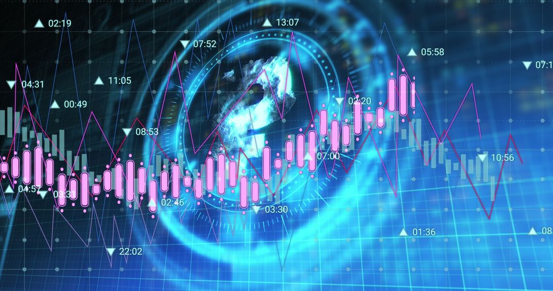 Digital Financial Analysis with Pound Symbol and Data Visualization
