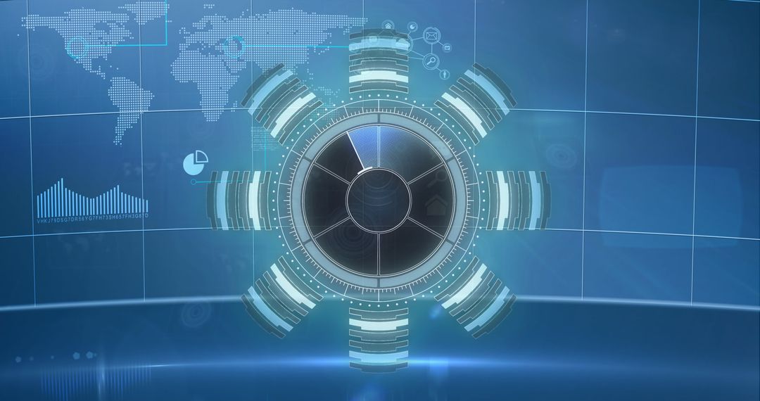 global technology interface with data visualization concept - Free Images, Stock Photos and Pictures on Pikwizard.com